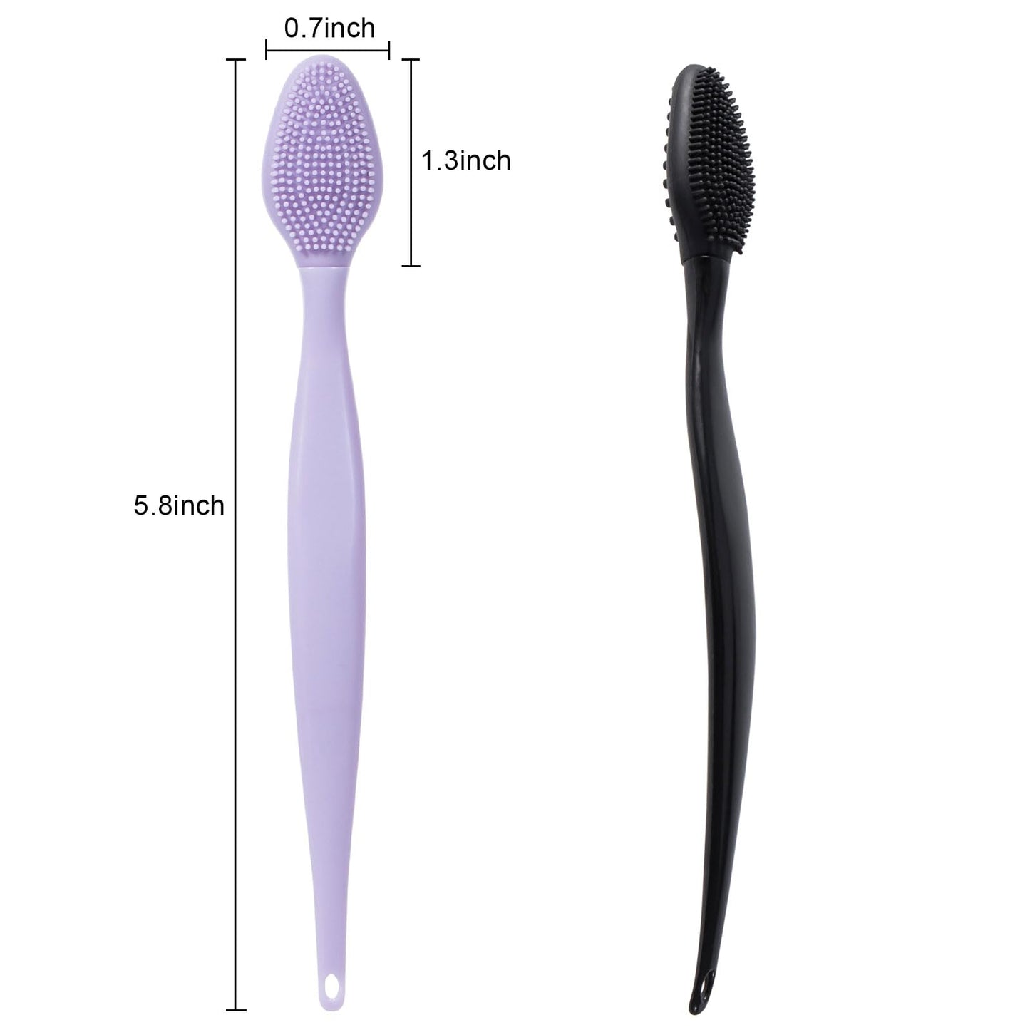Silicone Facial Cleansing Brush 3 Pack, Beomeen 4 in 1 Handheld Face Scrubber for Deep Gentle Exfoliating, Double-Ended Face Wash Scrub Brush for Face Skincare and Massage (Green)