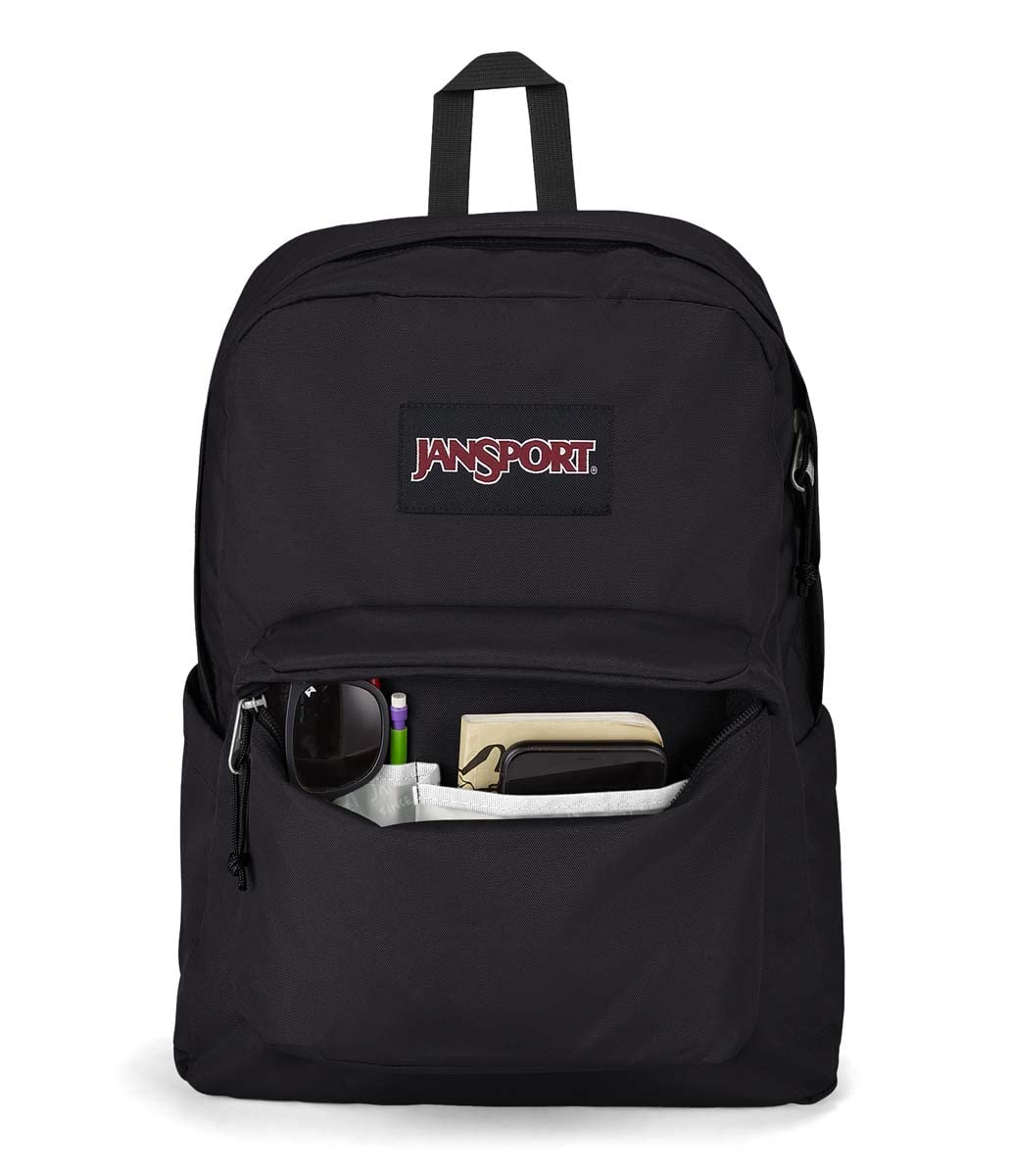 JanSport SuperBreak Plus Backpack with Padded 15-inch Laptop Sleeve and Integrated Bottle Pocket - Spacious and Durable Daypack for Work and Travel - Black