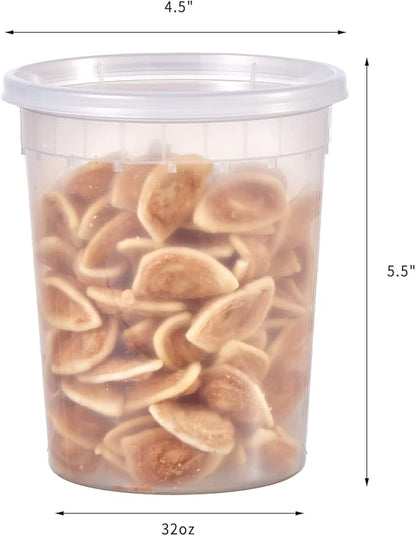 FULING 32oz Plastic Deli Containers, 240 Sets