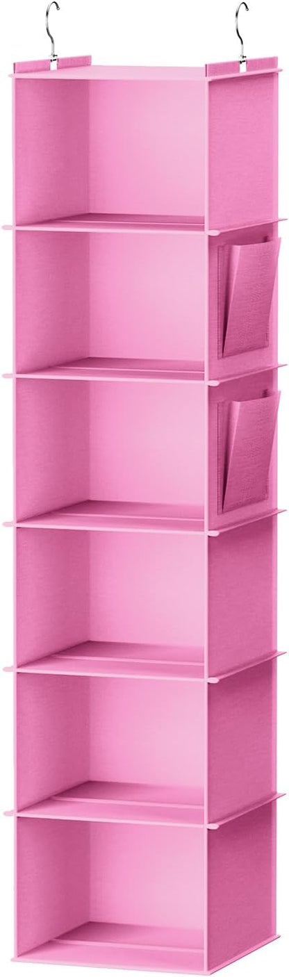 YOUDENOVA Hanging Closet Organizer and Storage, 6-Shelf Closet Hanging Storage