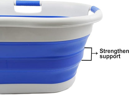 SAMMART 40L Collapsible Plastic Laundry Basket