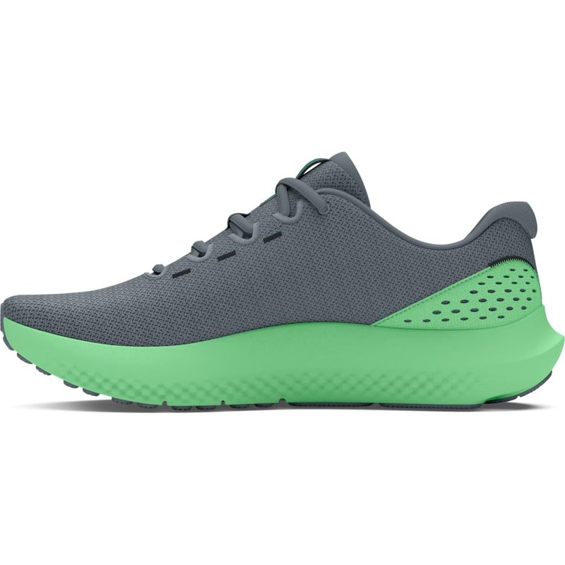 Under Armour Men's Charged Surge 4, (103) Gravel/Matrix Green/Vapor Green, 8.5, US