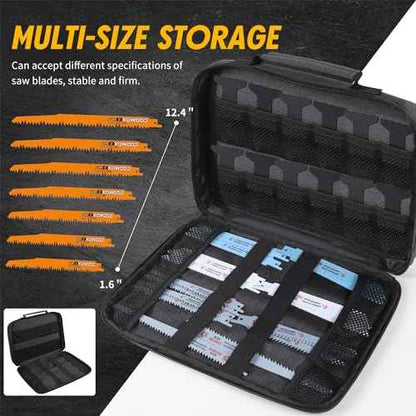 Portable Zipper Saw Blade Storage Case,Empty Case for Sawzall Saws/Sabre Saws Organization,Wood Pruning Saw Blades Carring Case Reciprocating Saw Blades Holder Bag Only