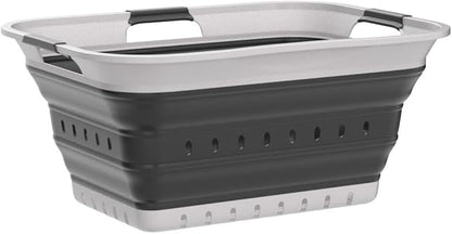 SAMMART 42L Collapsible Plastic Laundry Basket