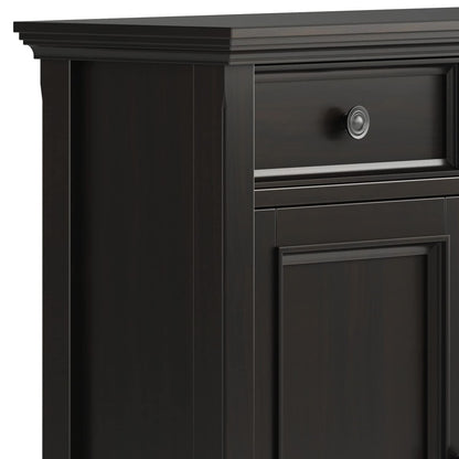 SIMPLIHOME Amherst Solid Wood 48 inch Wide Storage Bench that Seats 2 and 36 inch Wide Storage Cabinet in Hickory Brown for the Living Room, Entryway, and Family Room, Transitional Style