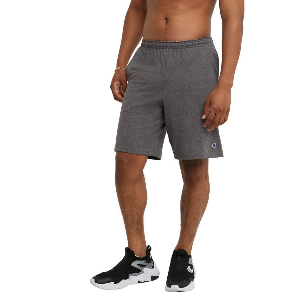 Champion mens 9" Everyday Cotton With Pockets novelty shorts, Granite Heather-407q888, X-Large US