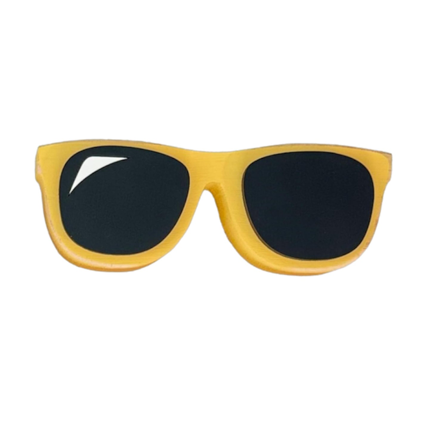 Chunky Sunglasses Shelf Sitter, Summer Tier Tray Decor, Beach Tiered Tray Decor, Wood Sunglasses Ornament, Summer Table Decorations (Yellow)