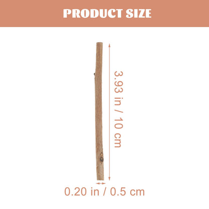 Tinksky 10CM Long 0.3-0.5CM in Diameter Wood Log Sticks for DIY Crafts Photo Props 100pcs (Wood Color)