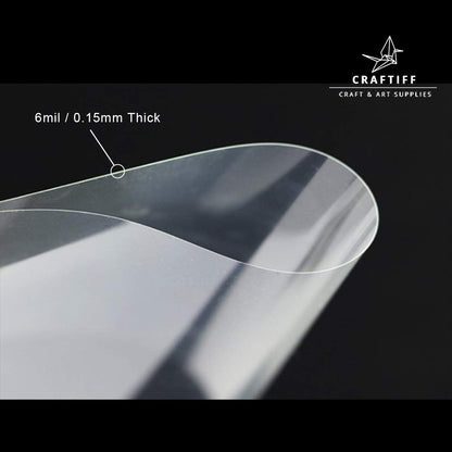 30 Pieces 6 mil Extra Thick Blank Stencil Film Mylar Template Sheets Clear Acetate, 12 x 12 Inches by Craftiff