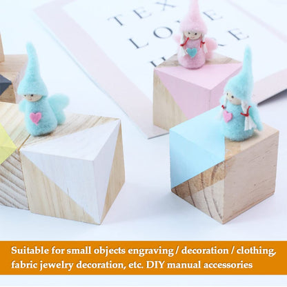 BUYGOO 30Pcs 2 inch Wooden Cubes Wood Blocks Unfinished for Crafts, Wood Square Blocks for Crafts and DIY Décor
