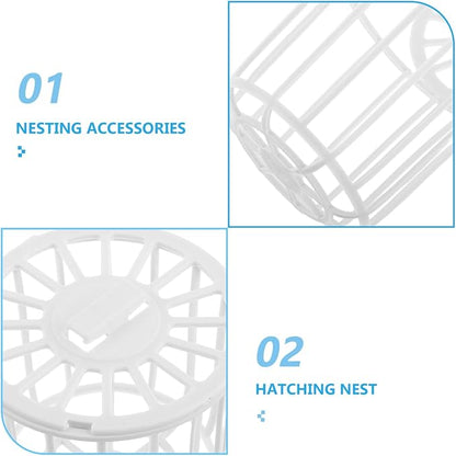 UKCOCO 4Pcs Durable Plastic Bird Nest Box for Finch and Canary Breeding Complete Nesting Material for Bird Cage Accessories for Parrots and Birds