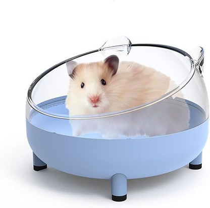 Meow&Woof 2 Hamster Sand Bath Container, Large Sandbox Toilet Gerbil Batheoom, Tiny Chinchilla Dust Bathtub Sand Bath Box for Hamster Cage Accessories 6.5 Inch 2 Pack Set