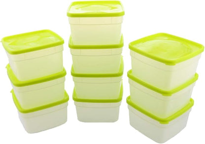 Arrow Reusable Plastic Storage Container Set, 10 Pack, 1 Pint/16 Ounce Each –
