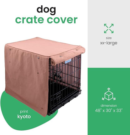 Molly Mutt Kyoto Dog Crate Cover, GOTS-Certified 100% Organic Cotton Canvas Cover for Dog or Puppy Kennel and Cage, Washable, Free of Harmful Chemicals, XX-Large, Fits 48"x30"x33" Crate