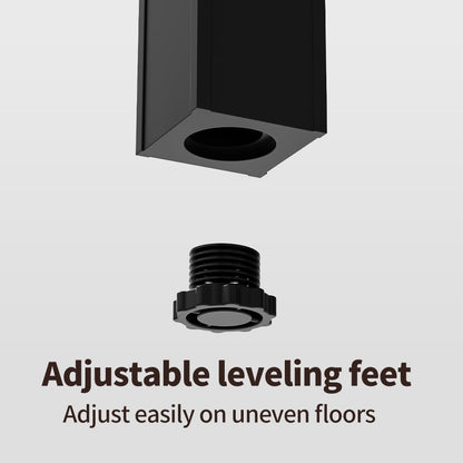 DHYGOTFUR Tall Plant Stand Indoor, Modern Black Aluminum Alloy Plant Shelf, Corner Flower Pot Holder Organizer for Living Room, Balcony, Patio, Garden (L11.8 x W11.8 x H31.5 inch)