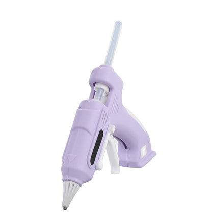 Cordless Glue Gun, Mini Glue Gun, with 10 Glue Sticks, Cordless Hot Melt Glue Tool, Rechargeable Hot Glue Gun Kit, for DIY Gift Craft Decor (Violet)