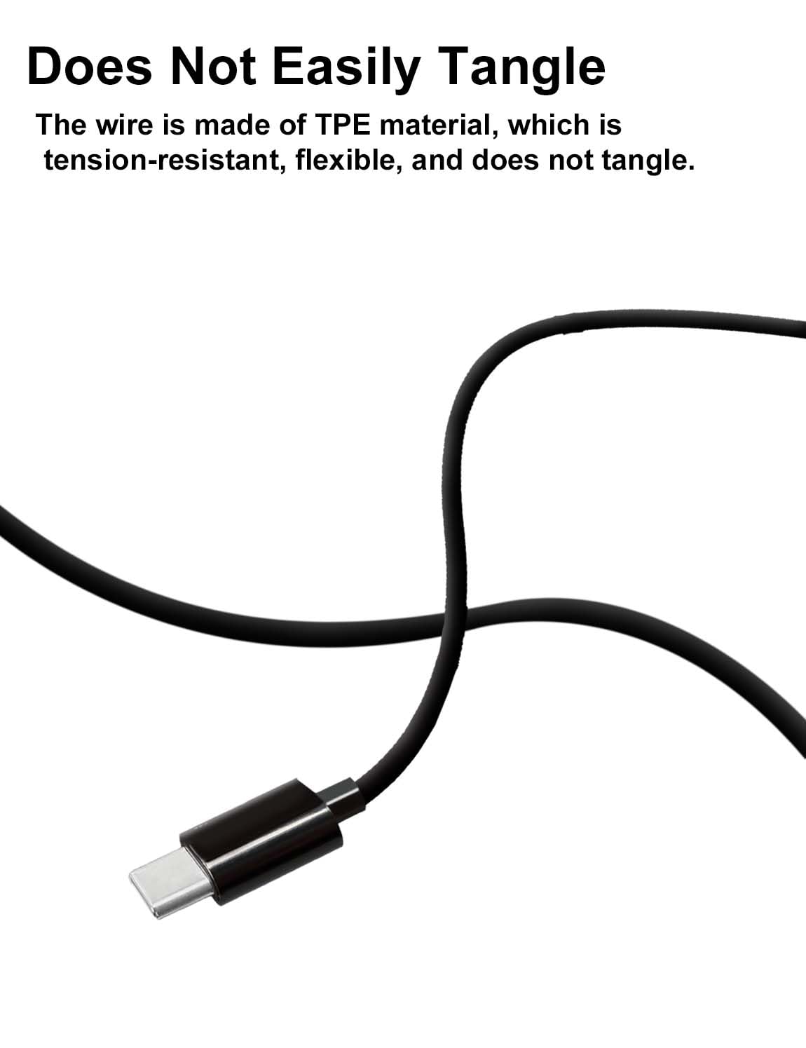 MAS CARNEY USBC Headphones Wired TH7,USB C Earbuds with Mic,Type C Earphones Compatible with Apple iPhone 15 16 17 iPad Pro, Samsung Galaxy S26 S25 A53,Google Pixel,PS4