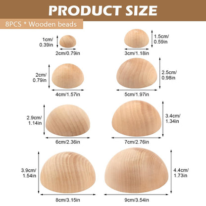 8Pcs Half Round Pottery Tools Set, Wooden Ceramic Top Forms & Plaster Molds for DIY Bowls, Plates, Dishes, Slump Press Art Making Supplies(Original,Size:8 Sizes)