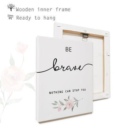 Inspirational Wall Art for Bedroom, Motivational Office Wall Art Decor, Framed Canvas Wall Art for Women, Girls, Positive Affirmations Quotes Prints, Set of 6PCS, 8"x10", FRAMED