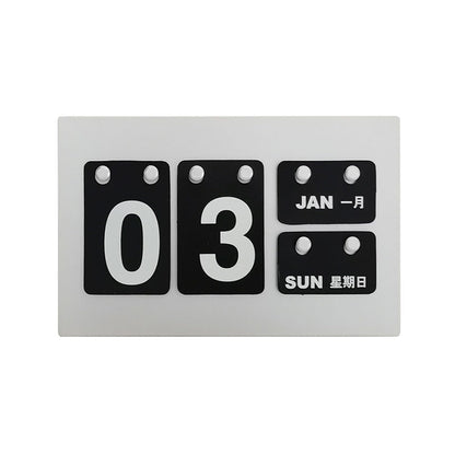 Calendar for Desk, Daily Desktop Perpetual Desk Calendar, Cute Date Display Desk Accessory for Home Office Decor, Teacher, Classroom, Reusable Yearly (BLACK)
