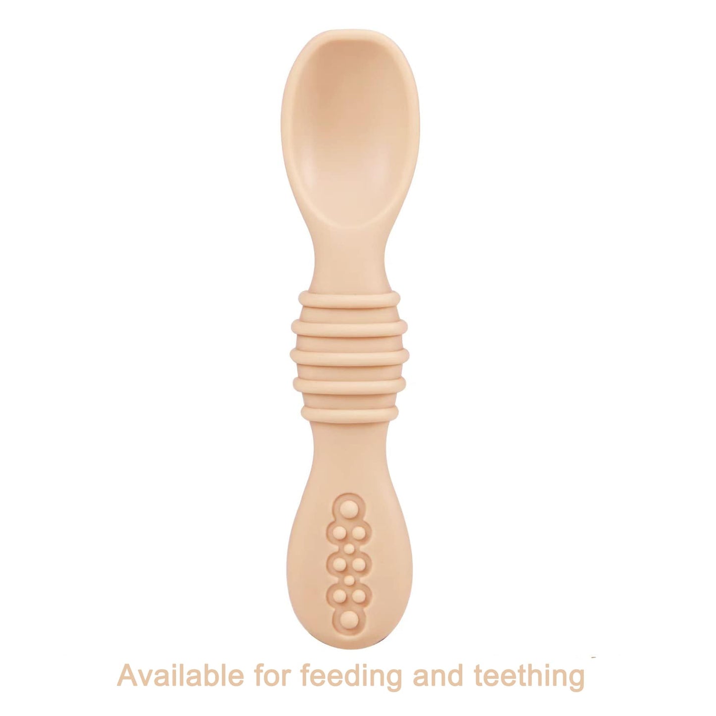 PandaEar 7 Pack Baby Led Weaning Spoons| Silicone Baby Spoons Self Feeding Utensils, Toddler Infant Feeding Spoon First Stage