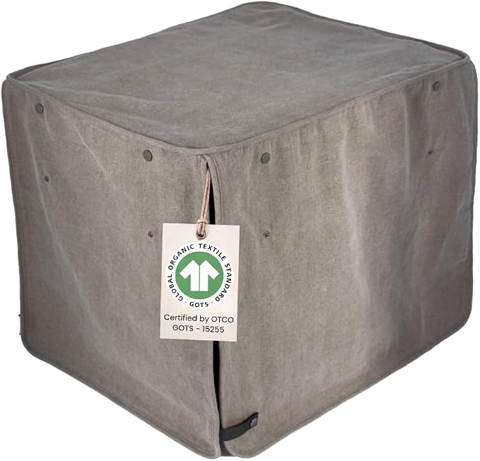 Molly Mutt Jupiter Dog Crate Cover, GOTS-Certified 100% Organic Cotton Canvas Cover for Dog or Puppy Kennel and Cage, Washable, Free of Harmful Chemicals, Small, Fits 24"x18"x21" Crate