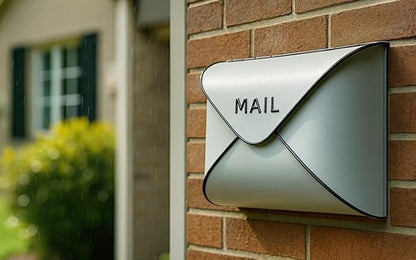NACH Wall Mount Mailboxes, 11.5 x 9 x 4.5 inch White Wall Mailboxes for Outside, Waterproof Mailboxes for Outside - Envelope Mailbox Kit White