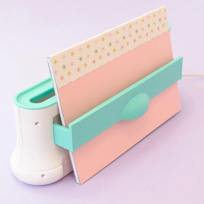 Craftelier - Minty Thermal Binding Machine with 3 Color Binding Spines Set, Book Binder for Scrapbooking Projects, DIY Journals, Notebooks, Documents & Photo Books, 200 Sheets Capacity, Mint & White