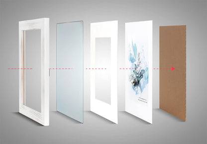 KAIWIN 100% Solid Wood White 11x14 Picture Frame 3 Pack Display Picture 8x10 with Mat, Rustic Wooden Photo Frames for Wall Mounting