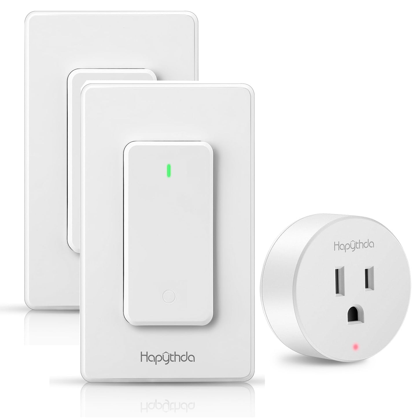 Remote Control Outlet, Buckle Design Removable Wireless Wall Mounted Light Switch, 300 ft 15A 1500W, No Wiring Electrical Remote Outlet for Appliance