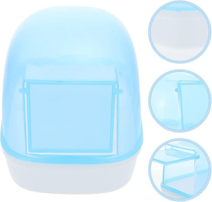 balacoo 2pcs Visible Hamster Bathtub Transparent Plastic Hamster Bath Space for Chinchilla Animals Easy to Use Clean and Durable Dust Bath Container