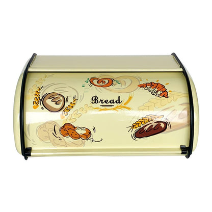 SOTECH Bread Box Metal Bread Storage Container Roll Top Bread Bin for Kitchen Countertop Farmhouse Bread Boxes Bread Keeper Holder Vintage airtight Counter