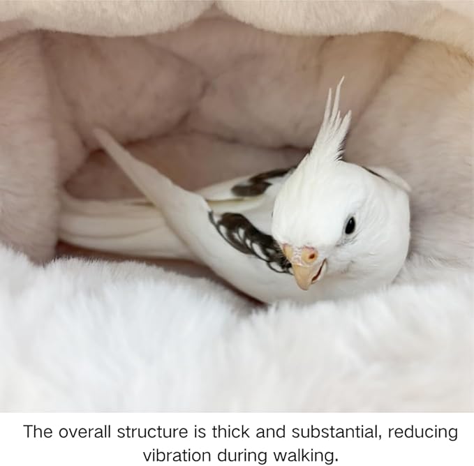 2 in 1 Warm Bird Carrier Bag, Bird Hammock Bed for Cage, Winter Travel Bag, Portable Parrot Outing Bag for Lovebird, Budgie, Conure, Quaker, Small Medium Birds (Yellow,Medium)