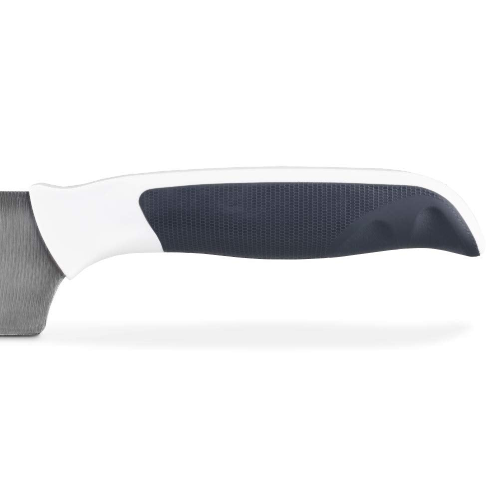 Zyliss Cheese Knife - Slicer & Cutter for Block Cheese - Carving Knife for Charcuterie Boards - Cheeseboard Handheld Slicer - Cutter & Slicing Tool - 4.5" - Gray & White