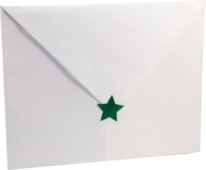 Green Star Stickers, 3/4" Inch, 500 Labels per Roll - Perfect for Reward Systems, Decorating, and Crafting in Schools, Offices, Home and Personal Use
