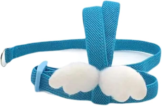 Pet Parrot Bird Harness Leash Adjustable Bird Flying Harness Traction Rope with Cute for Parrots Budgerigar Lovebird Cockatiel Mynah Outdoor Training Toy (Quaker/Sun Conure,White)