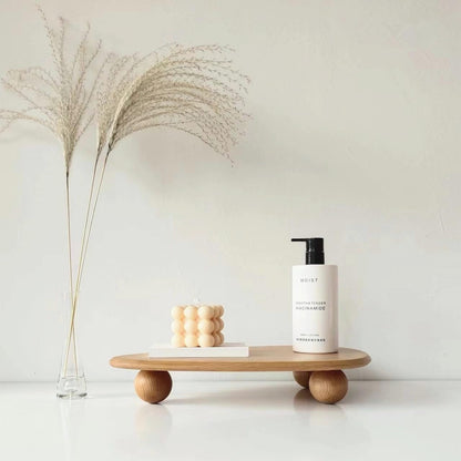 DEAMACE Wood Riser for Display, Wooden Pedestal Stand for Decor, Wood Display Tray for Candles Plants Bottles Vases Soap Dispenser
