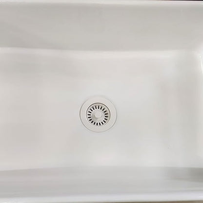 3-1/2 Inch Polymer White Sink Drain Assembly
