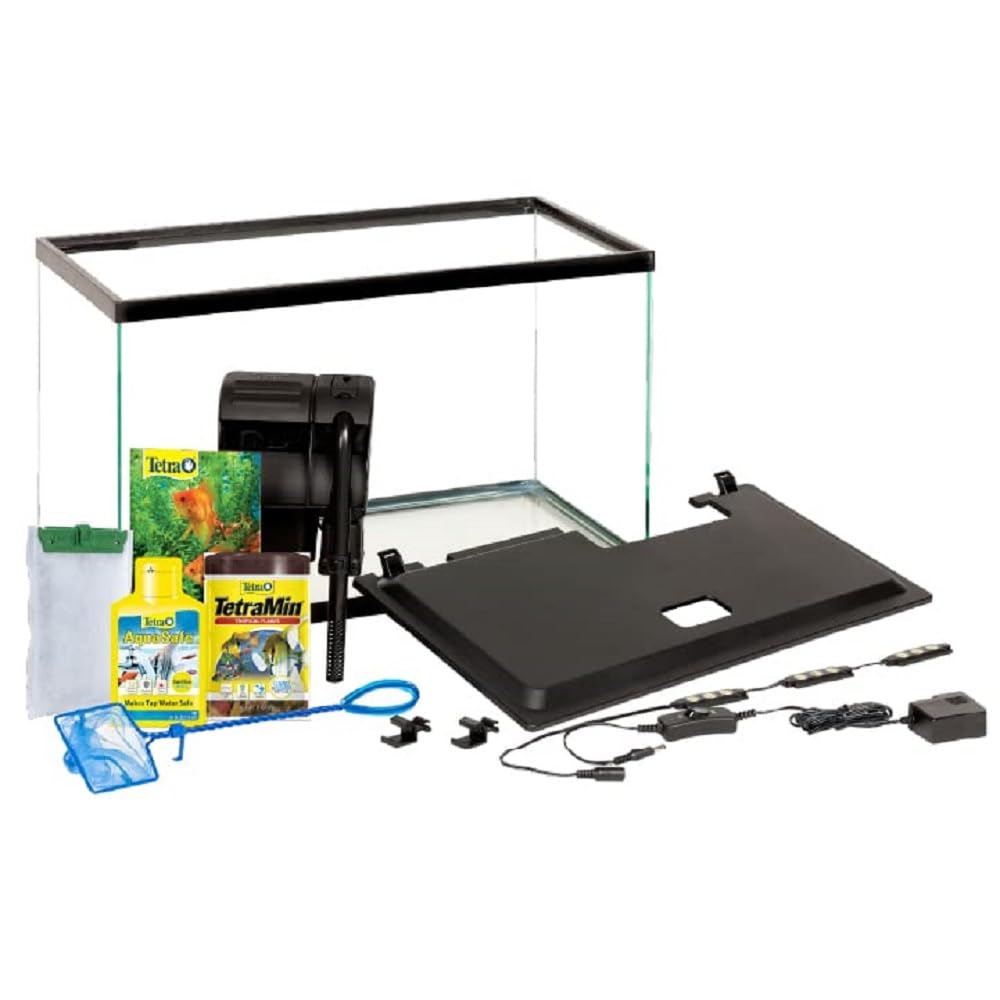 Tetra Aquarium, 10 Gallon, Complete Tropical Fish Tank Kit with LED Lighting for Freshwater Fish
