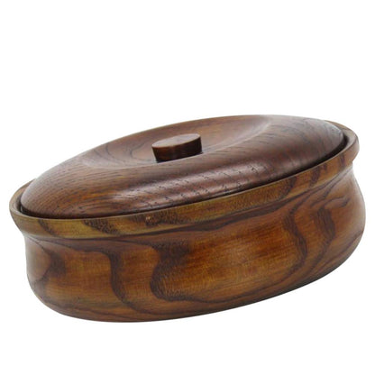DOITOOL Wooden Snacks Bowl with Lid 6.29 Inch Square Fruit Plate Lightweight Serving Bowl for Nuts Candy Salad Home Kitchen Dining