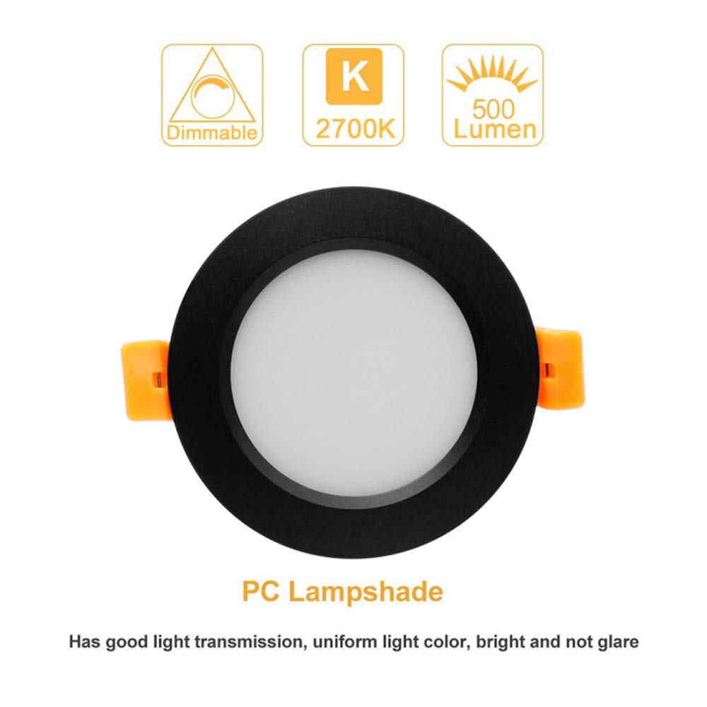 YGS-Tech Smart 3 Inch LED Recessed Lighting RGB WiFi Downlight, 5W Compatible with Alexa and Google Home, Dimmable RGB & CCT 2700-6500K Color Changing, 120V Ceiling Light with LED Driver (4 Pack)