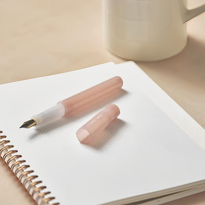 Pilot Kakuno Fountain Pen Madoromi Color Series, Gold (Smiley Face) Medium Nib, Perfect for Beginners and Creative Expression, Ivory, PFKA-1MDIM