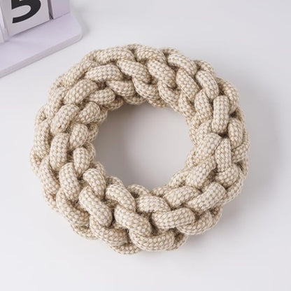 Rope Toys for Small and Medium Dogs, Chew Toys for Aggressive Chewers, Handwoven Cotton & Hemp Chew Toys with Knot and Ball, Interactive Toys for Tug of War, Training, Gum Massaging (5Pcs, Hemp Toys)
