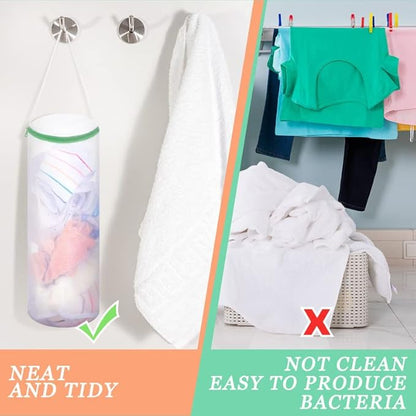 Boao Sock Laundry Bag with Mesh & Zipper