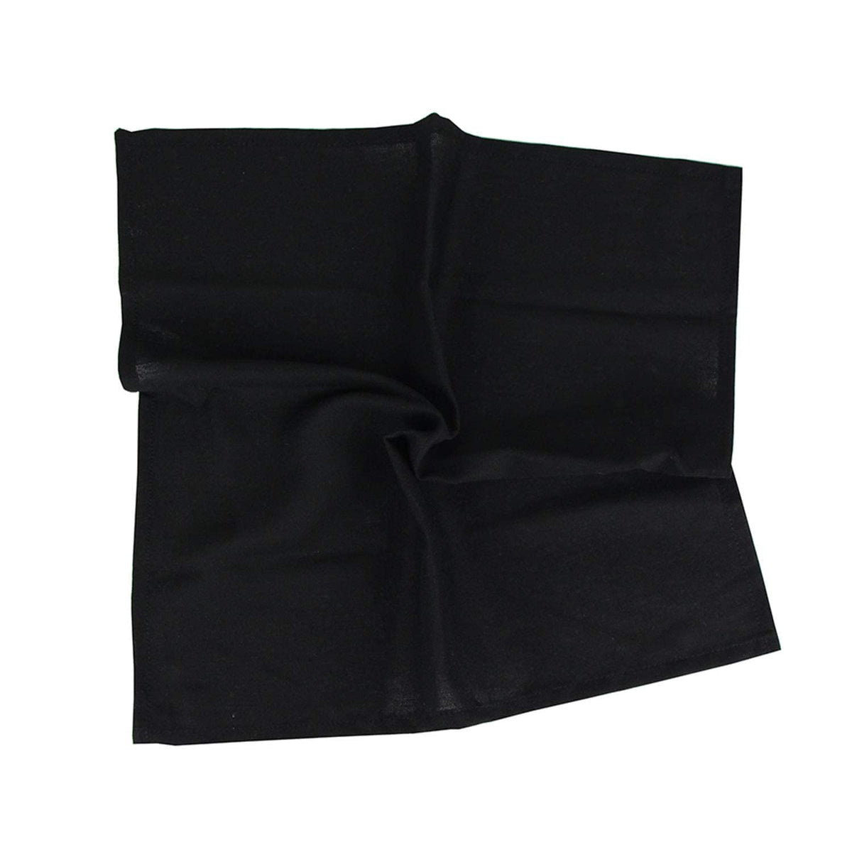 INFEI Solid Color Linen Blended Thin Dinner Cloth Napkins - Set of 12 (40 x 40 cm) - for Halloween Events & Home Use (Black)