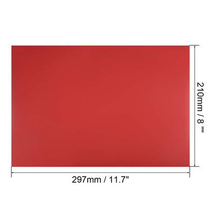 uxcell 5 Pcs Dry Erase Magnetic Strip 11.7" x 8" Magnetical Sheet Labels Stickers Writable Red for Whiteboards Refrigerator and Crafts