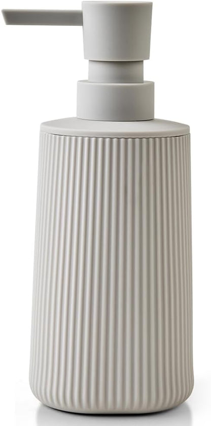 Small Soap Dispenser for Bathroom and Kitchen, Modern Farmhouse Striped Style