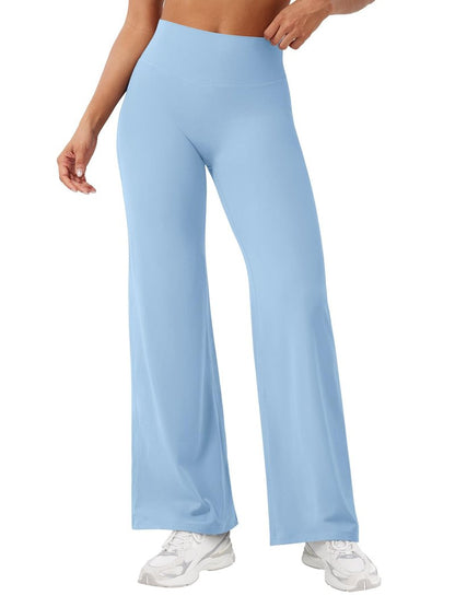 YEOREO Workout Leggings Womens No Front Seam Straight Leggings 29" High Waist Buttery Eddiy Gym Yoga Pants Airy Blue XS