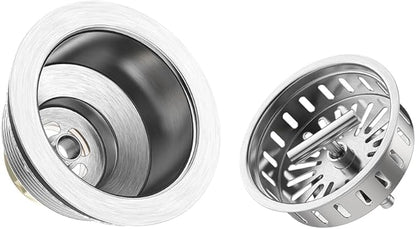KONE Kitchen Sink Drain Sink Strainer 3-1/2 Inch Drain Assembly Kit Replacement