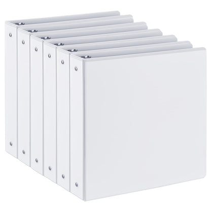 SUIN 1.5-Inch 3-Ring Binders with 2 Interior Pockets, Premium Clear View Presentation Binder Holds 325 Sheets Letter Size, Office School Home,6 Pack